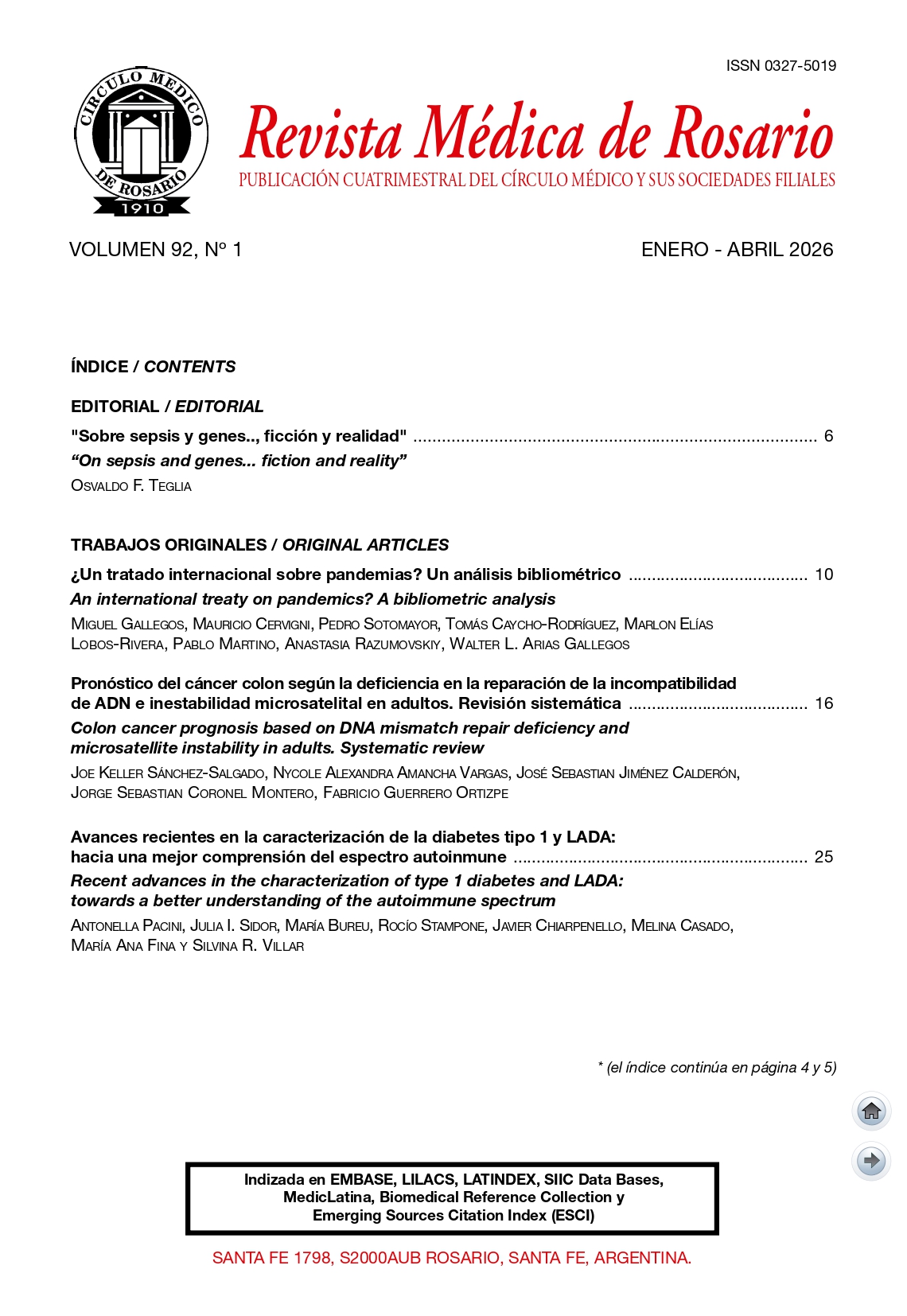 					Ver Vol. 92 Núm. 1 (2026): Enero - Abril
				