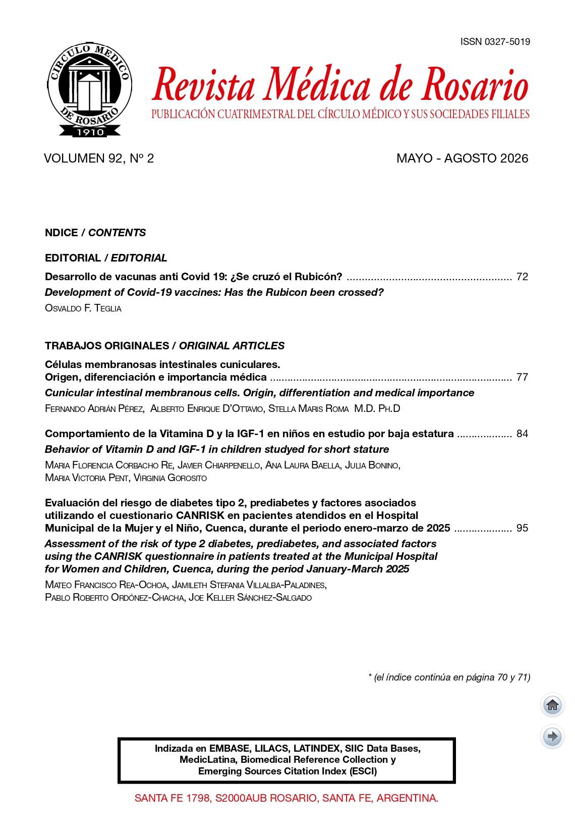 					Ver Vol. 92 Núm. 2 (2026): Mayo - Agosto
				